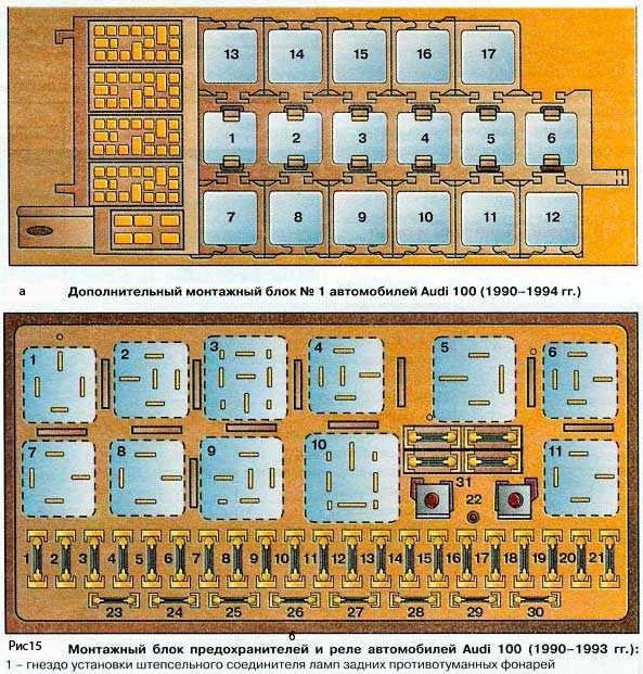 Обслуживание и ремонт audi 100 1982-1992: 12.9. электрические схемы