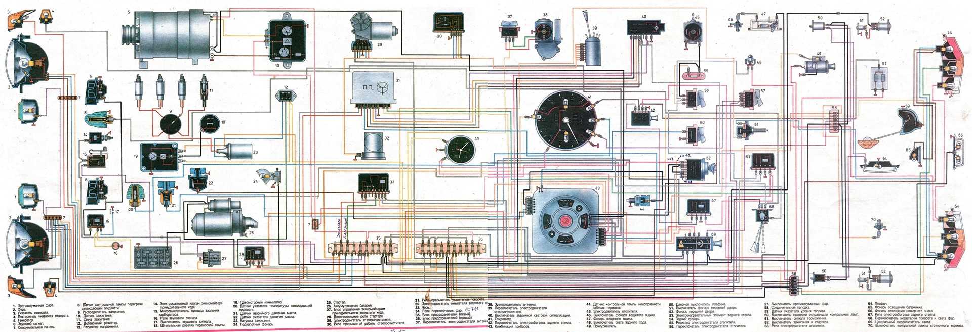 Приложение схема электрооборудования автомобиля газ-3110 с двигателем змз-402