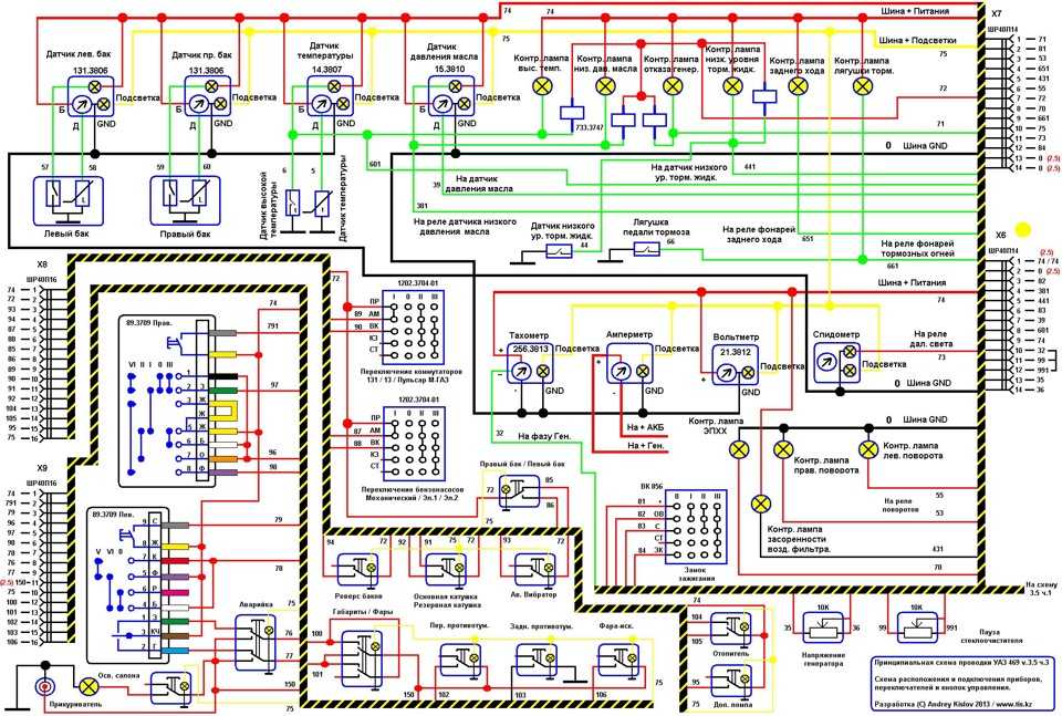 Схема электропроводки уаз хантер. диагностика неисправностей эсуд. особенности генератора