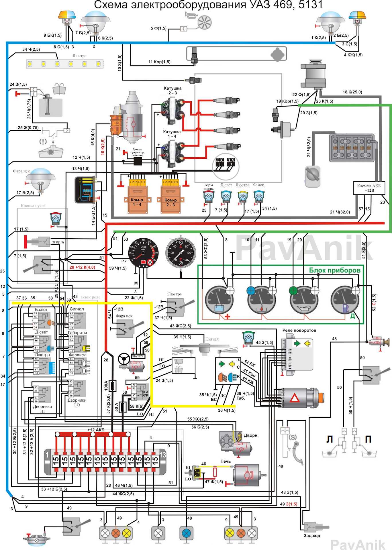 Схема электропроводки уаз хантер (31519), инструкция по замене проводки своими руками, фото и видео